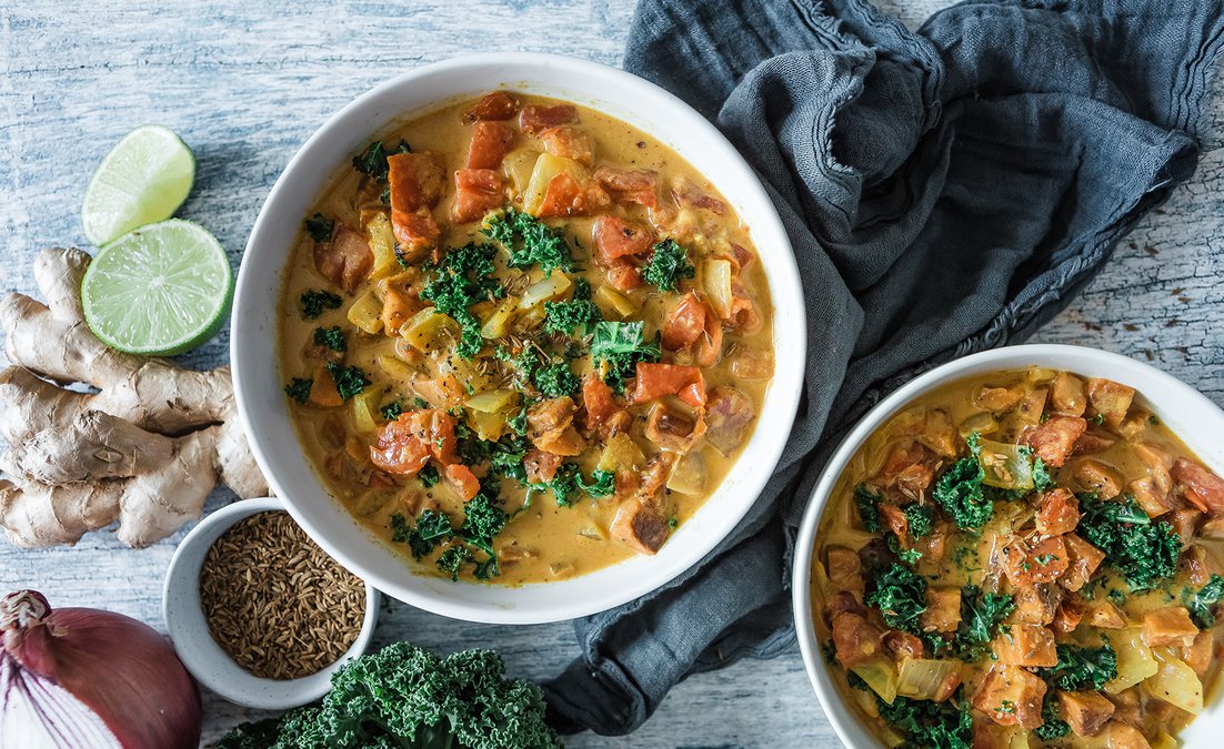 Sweet Potato Kale Curry Recipe