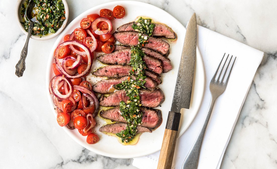 Low Carb Steak Chimichurri with Tomato Salad Xyngular