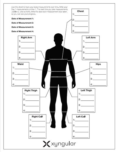 weight loss measure without scale xyngular measurement tracker female